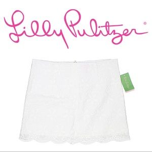 Lilly Pulitzer NWT Size 6 White Tate Skirt $118